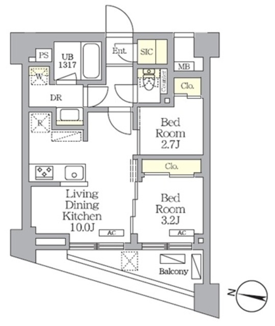 ＮＯＧＡＴＡ　ＲＥＳＩＤＥＮＣＥの間取図