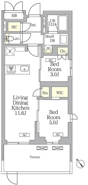 グランパーク千駄ヶ谷レジデンスの間取図