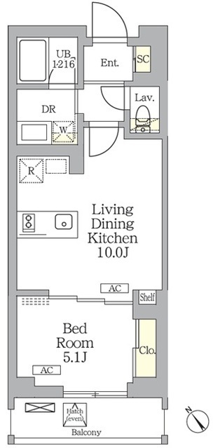 グランパーク千駄ヶ谷レジデンスの間取図