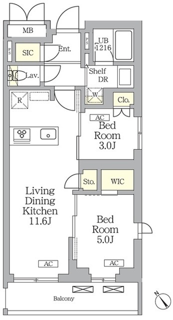 グランパーク千駄ヶ谷レジデンスの間取図