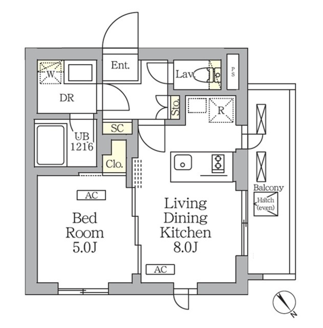 グランパーク千駄ヶ谷レジデンスの間取図