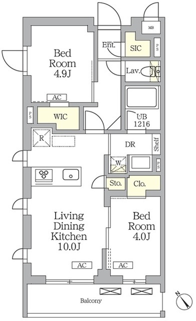 グランパーク千駄ヶ谷レジデンスの間取図