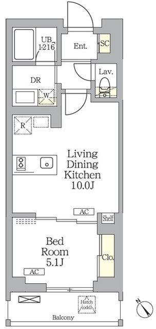 グランパーク千駄ヶ谷レジデンスの間取図