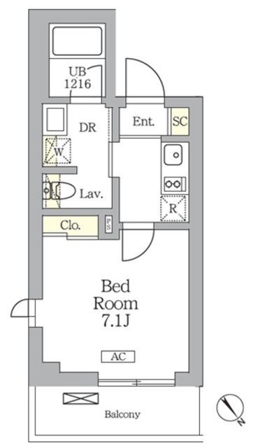 グランパーク千駄ヶ谷レジデンスの間取図