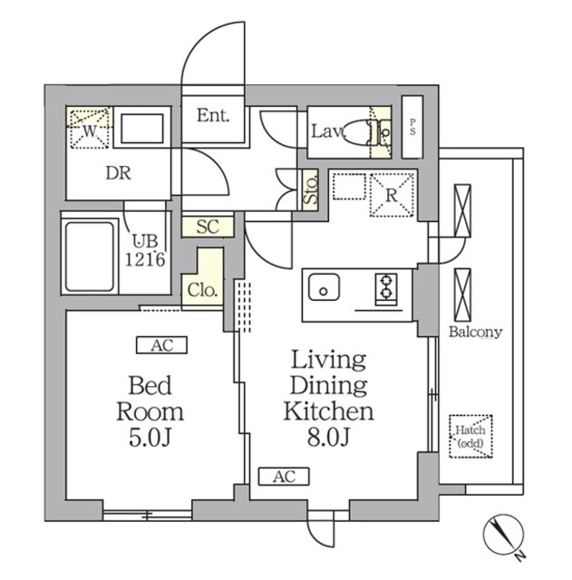 グランパーク千駄ヶ谷レジデンスの間取図