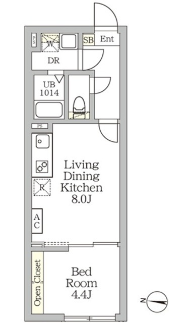 Aglaia 新宿西落合の間取図