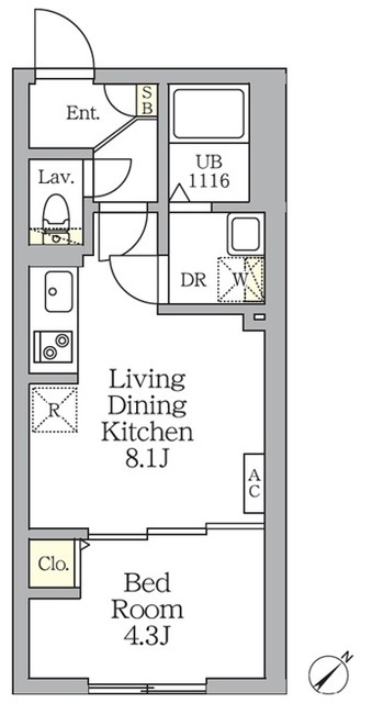 Ａｇｌａｉａ　新宿横寺町の間取図