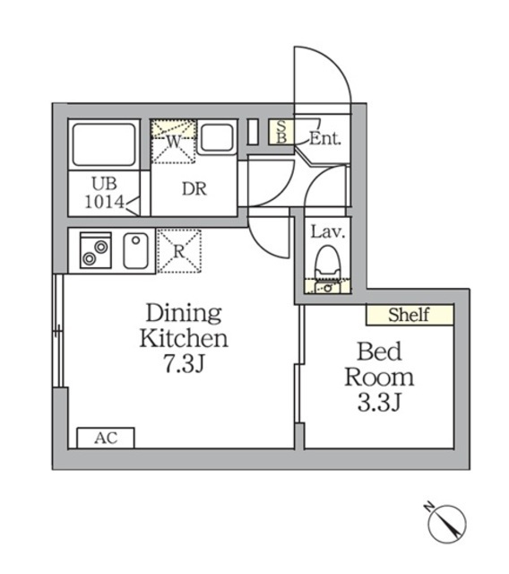 Aglaia 新宿横寺町の間取図
