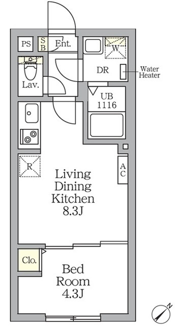 Aglaia 新宿横寺町の間取図