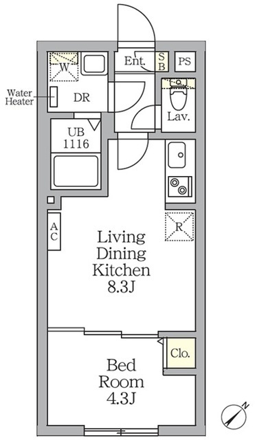 Aglaia 新宿横寺町の間取図
