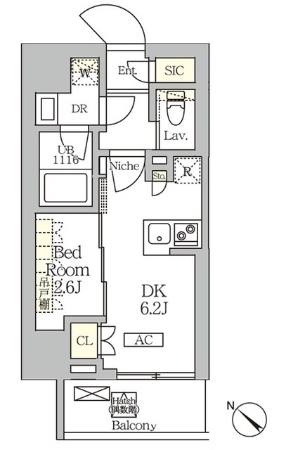 ＡＲＫＭＡＲＫ大塚の間取図