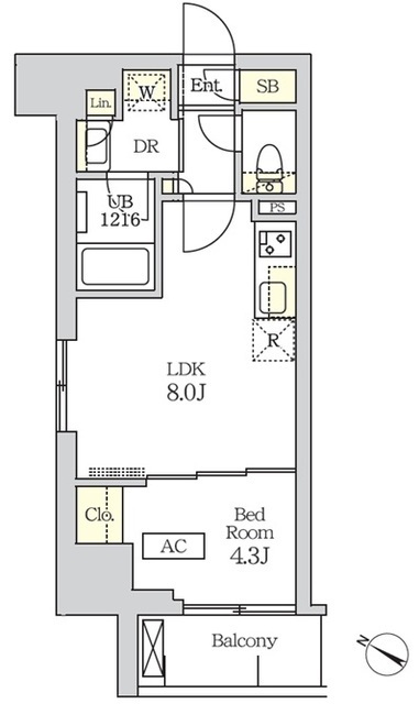 コスモグラシア新宿西早稲田の間取図