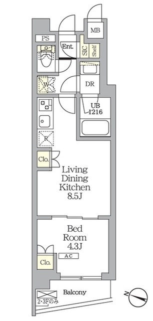 AIFLAT明大前の間取図