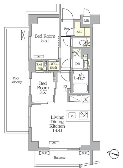 AIFLAT明大前の間取図