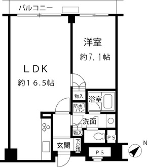 ルシマン月島の間取図