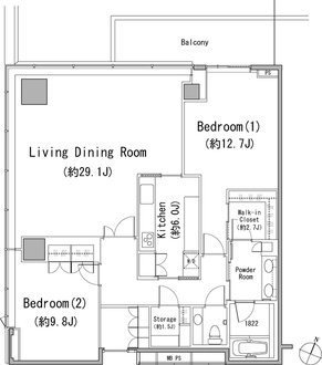 二番町パークフォレストの間取図