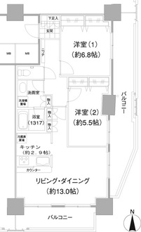 イストワールの間取図