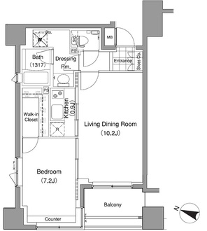 パークハビオ赤坂氷川町の間取図