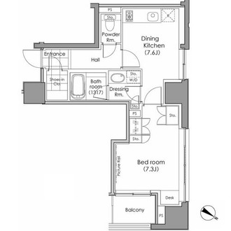 パークハビオ水天宮前の間取図