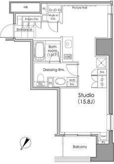 パークハビオ水天宮前の間取図
