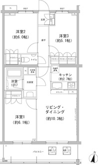 ヒューリックコート雪が谷の間取図