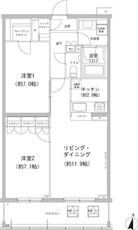 ヒューリックコート雪が谷の間取図