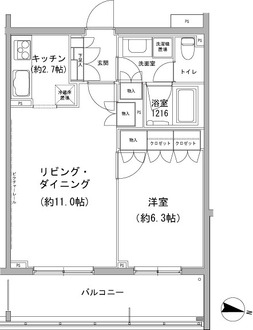 ヒューリックコート雪が谷の間取図