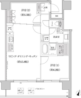 パークハビオ渋谷本町レジデンスの間取図