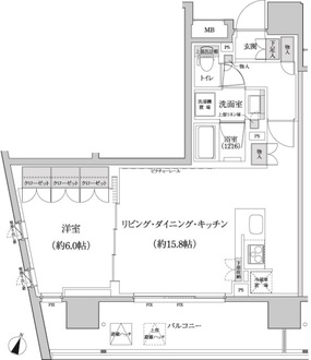 パークハビオ渋谷本町レジデンスの間取図