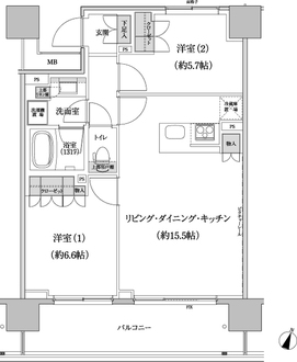 パークハビオ渋谷本町レジデンスの間取図