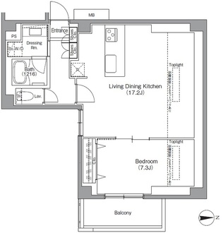 アローズ南麻布の間取図