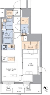 トラディティオ門前仲町の間取図