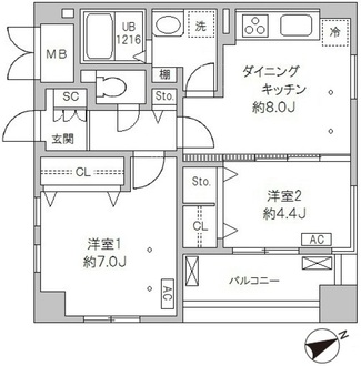 ＳｕｎＳｐｒｉｎｇＴｏｗｅｒの間取図