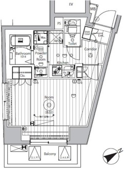プロスタイルウェルス西早稲田の間取図
