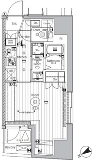 プロスタイルウェルス西早稲田の間取図