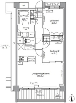 プレジリア代々木大山町の間取図