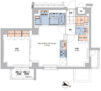 ボヌールステージ笹塚の間取図