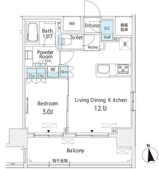 Ｂｅｌｌｅ　Ｖｕｅ　浅草橋の間取図