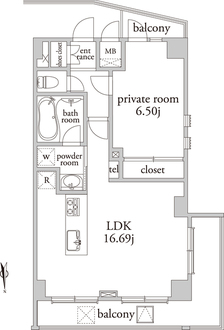 アーベイン早稲田の間取図