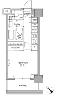 ザ・パークハビオ月島フロントの間取図
