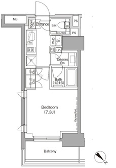 ザ・パークハビオ月島フロントの間取図