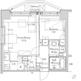 ＨＯＵＳＥ岩本町の間取図