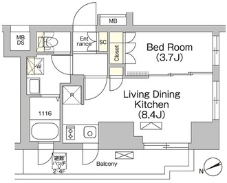 テラス大崎の間取図