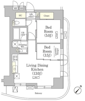 テラス月島の間取図