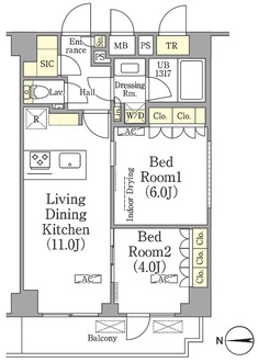 ザ・パークワンズ高輪の間取図