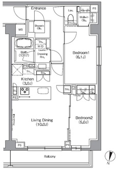 ザ・パークハビオ柿の木坂の間取図