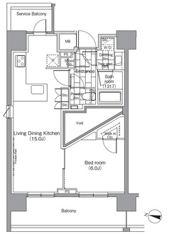 パークハビオ恵比寿の間取図