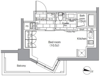 パークハビオ恵比寿の間取図