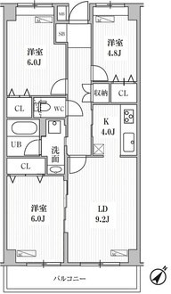 東雪谷マンションの間取図