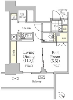 メゾンカルム日本橋馬喰町の間取図